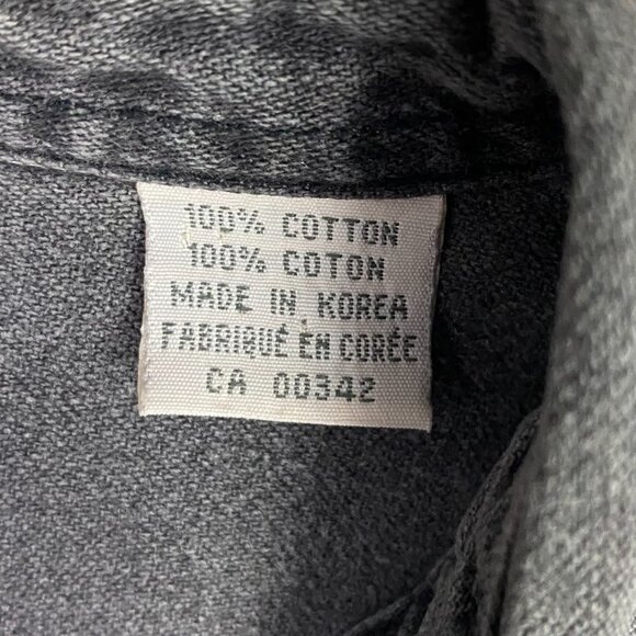 Vintage 90s Levi's Denim Shirt Men's Large Black Orange Tab Chambray Button Up - Picture 6 of 13